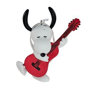 Hallmark Ornament 2016 Snoopy Playing Red Guitar Dog Peanuts